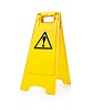 Isolated wet floor sign