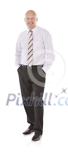 Isolated businessman without a jacket
