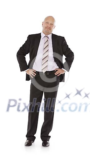 Isolated businessman standing Isolated businessman standing