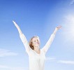 Woman enjoying summer wind