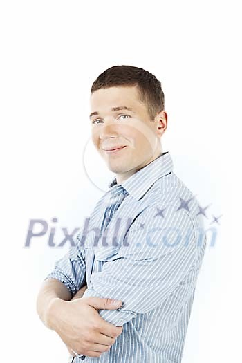 Isolated casual looking man Isolated casual looking man