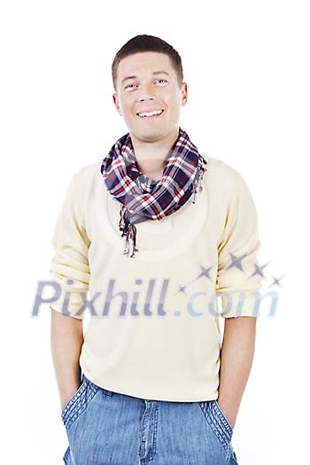 Isolated man standing Isolated man standing