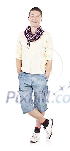 Isolated man standing Isolated man standing