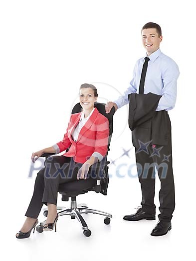 Isolated business people Isolated business people