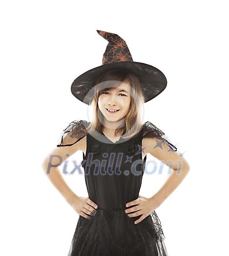 Girl dressed as a witch Girl dressed as a witch