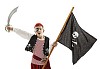 Isolated boy dressed as a pirate