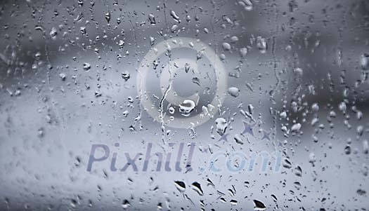 Wet window glass Wet window glass
