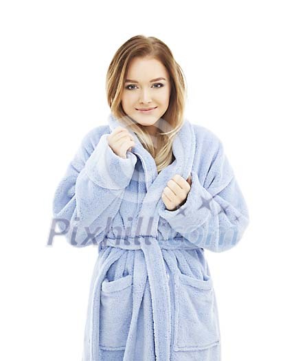 Woman in a bathrobe Woman in a bathrobe