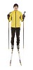 Isolated male skier standing on a white background