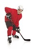 Isolated ice hockey player