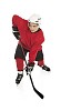 Isolated male hockey player