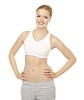 Isolated female in sports clothes