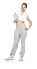 Isolated female in sports clothes