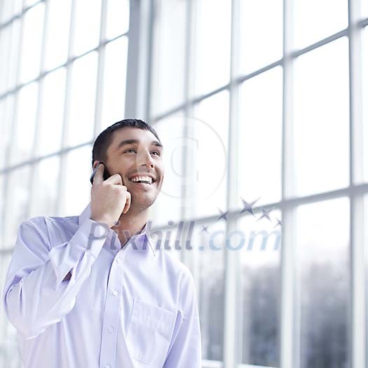 Happy businessman at work Happy businessman at work