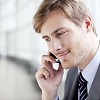 Businessman talking to a phone