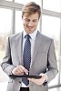 Businessman standing with a tablet computer