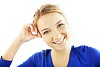 Woman smiling straight to the camera