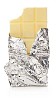White chocolate bar with a missing corner