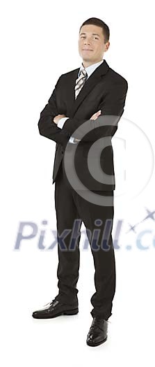 Isolated serious looking businessman standing Isolated serious looking businessman standing