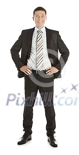 Isolated businessman standing Isolated businessman standing