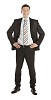 Isolated businessman standing