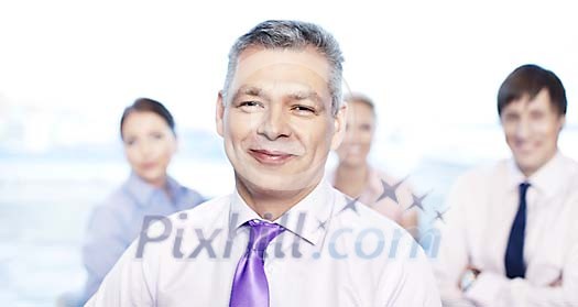 Happy looking business people Happy looking business people