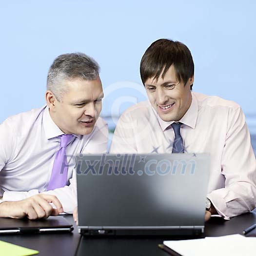 Two businessmen at the meeting Two businessmen at the meeting