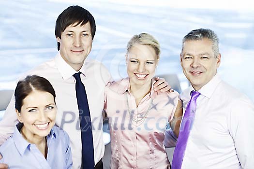 Smiling happy business people Smiling happy business people