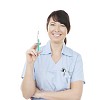 Female nurse with a syringe