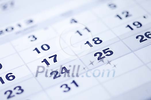 Days of the calendar Days of the calendar