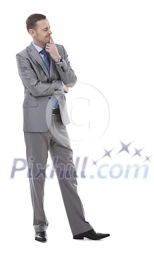 Isolated businessman standing Isolated businessman standing