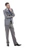 Isolated businessman standing