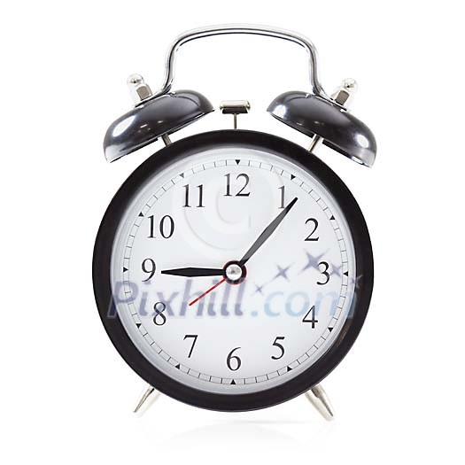 Isolated retro looking alarm clock Isolated retro looking alarm clock