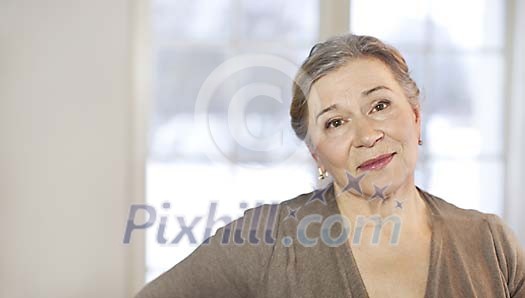 Portrait of a senior woman at home Portrait of a senior woman at home