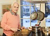 Senior male cooking in the kitchen