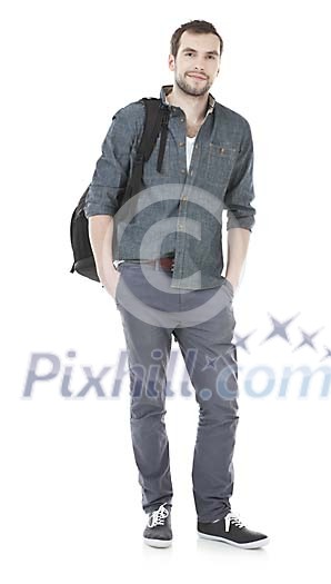 Isolated man standing Isolated man standing