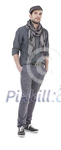 Isolated man standing Isolated man standing