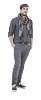 Isolated man standing