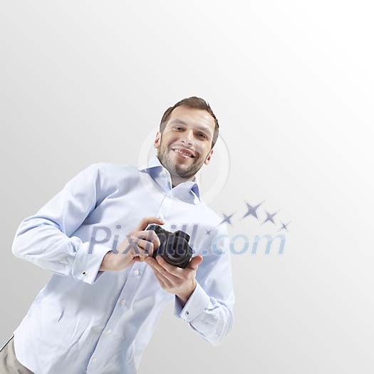 Man with a photocamera Man with a photocamera