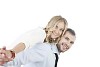 Isolated man and woman