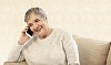 Older female talking to a phone