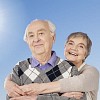 Smiling older couple