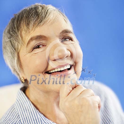 Smiling face of a older woman Smiling face of a older woman
