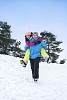 Couple having fun in the snow