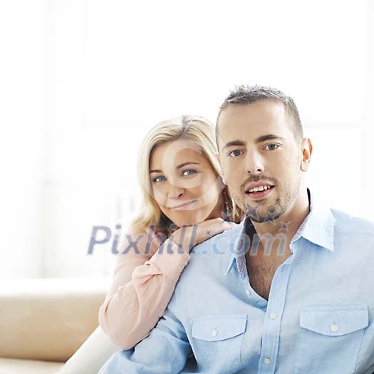 Man and woman sitting together Man and woman sitting together