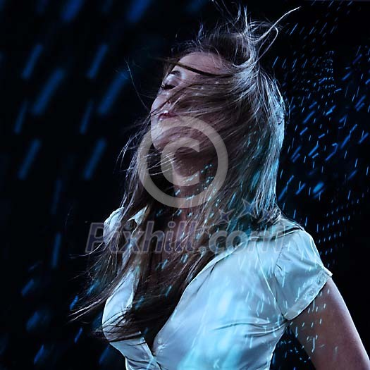 Woman dancing in the night club Woman dancing in the night club