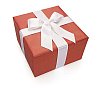 Isolated red christmas gift