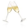 Isolated pair of champagne glasses