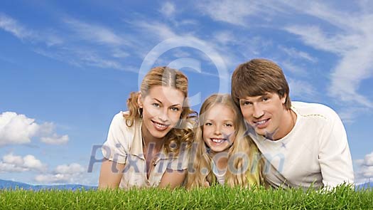 Family on the grass Family on the grass