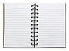 Empty notebook with clipping path